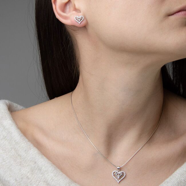 Set argint inimioare cu zirconii albe Jocelyn