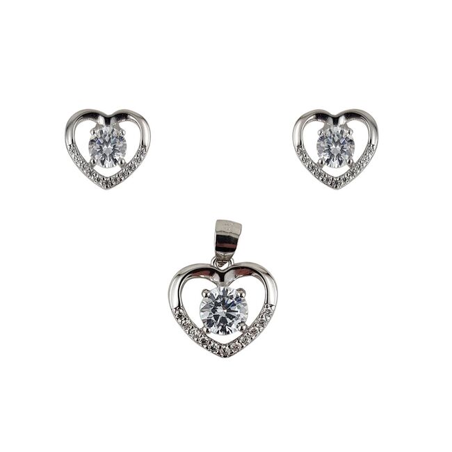 Set argint inimioara cu zirconii Kailani