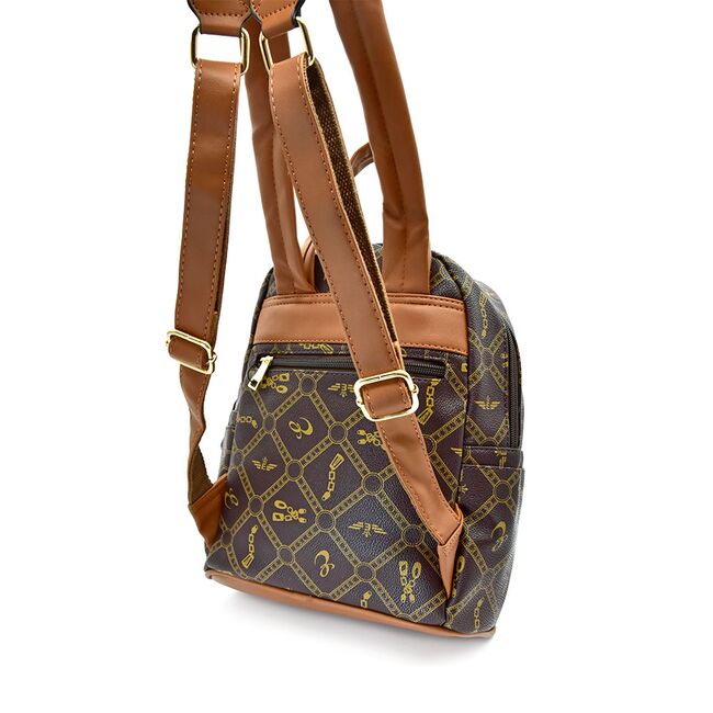 Rucsac Dama Eslee Din Piele Ecologica Cafenie