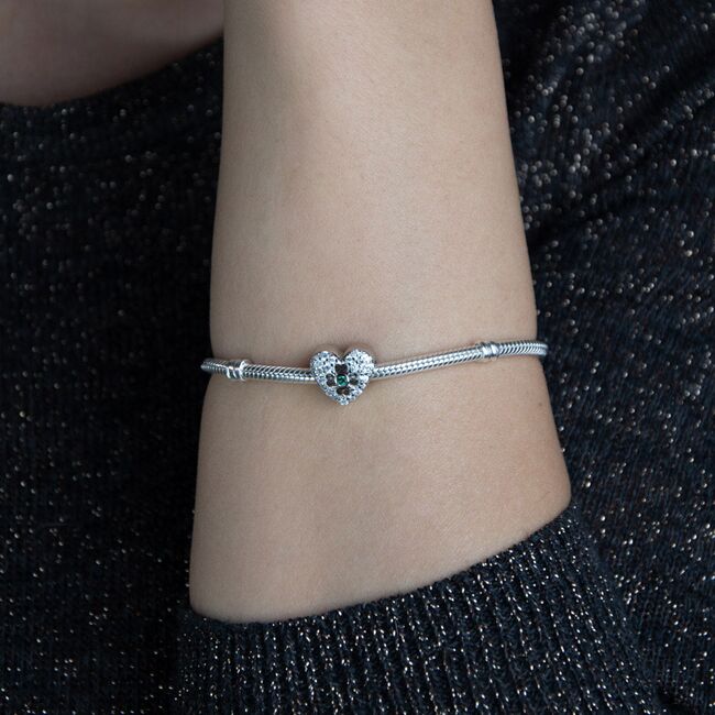 Talisman argint inima si trifoi