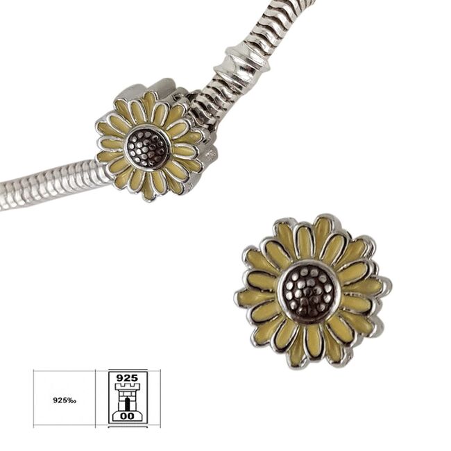 Talisman argint margareta galbena