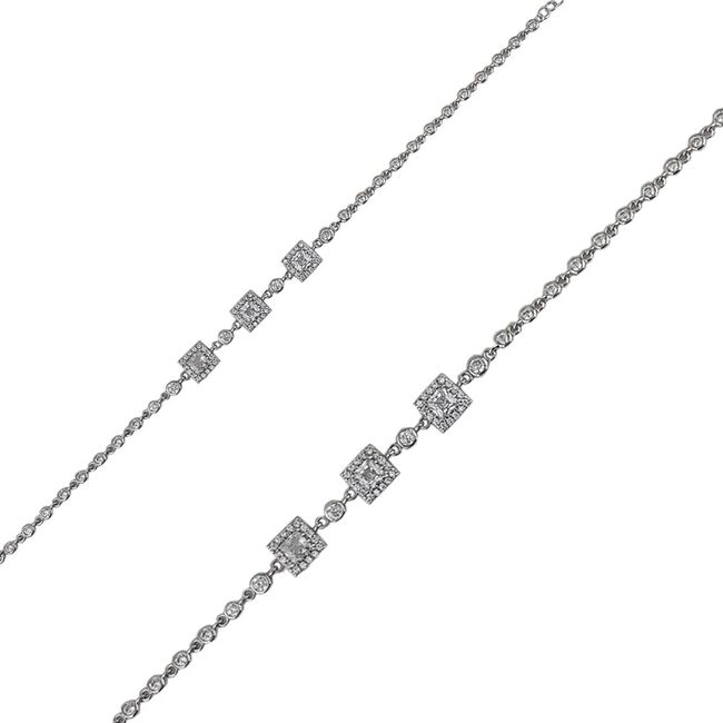 Bratara argint zirconii patrate Thia