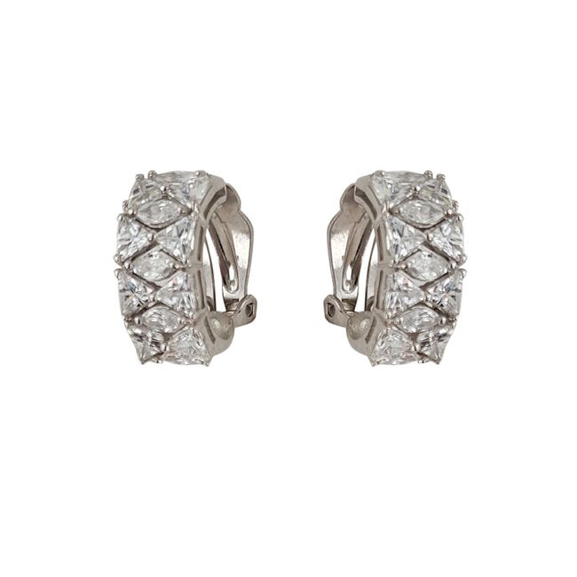 Cercei argint eleganti Thia cu zirconiu alb