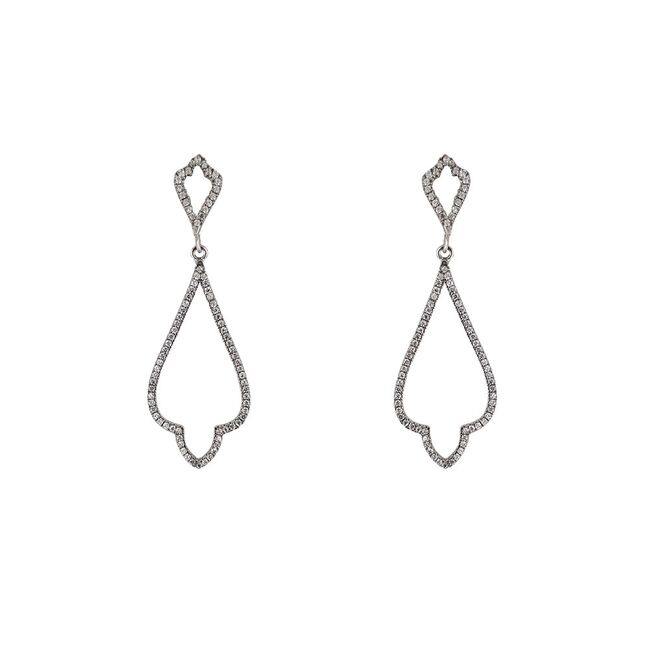 Cercei lungi argint Thia cu zirconii