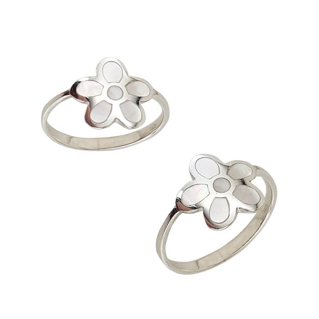 Inel argint floare sidef Thia marimea 53