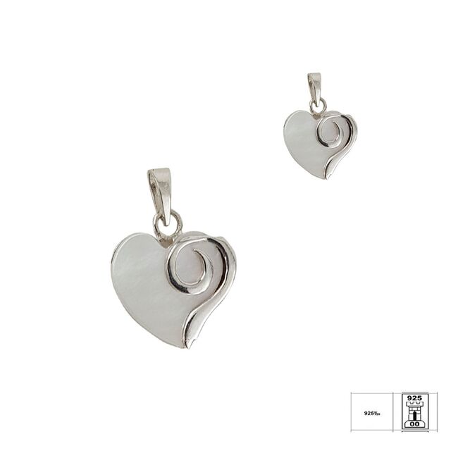 Pandantiv argint sidef inima Thia