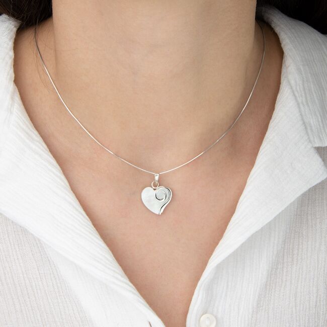 Pandantiv argint sidef inima Thia