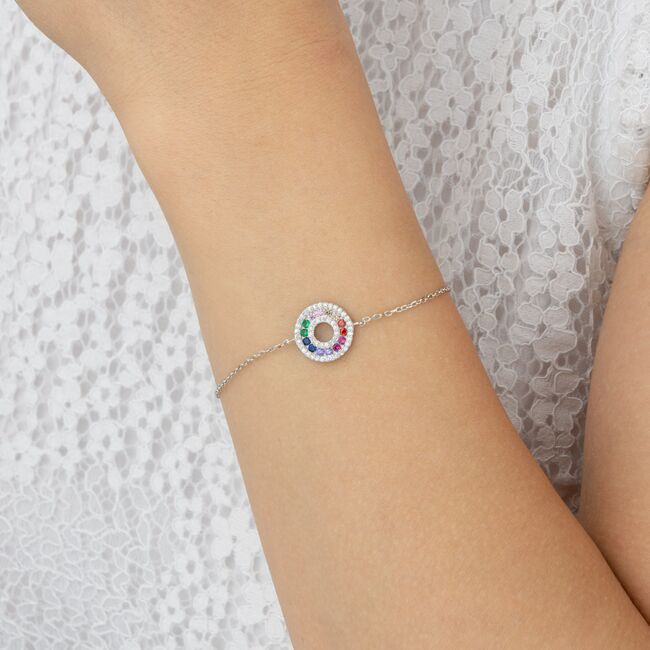 Bratara argint cerc multicolor Thia