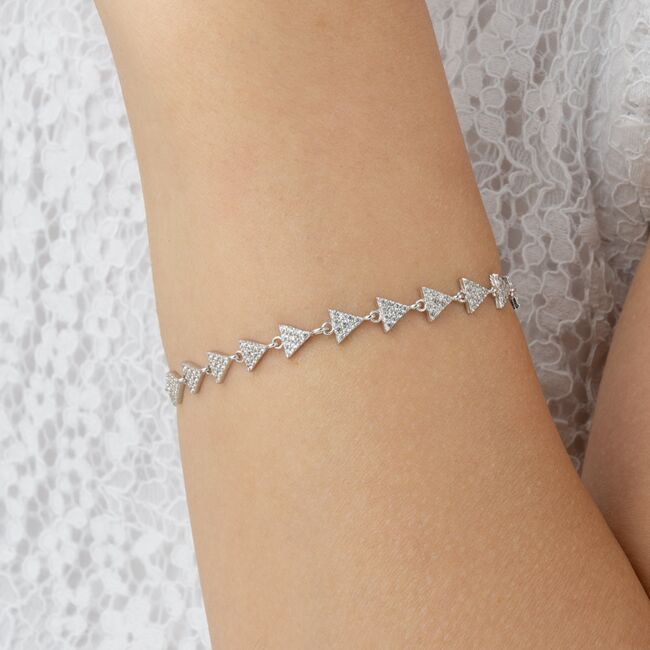 Bratara argint triunghiuri Thia