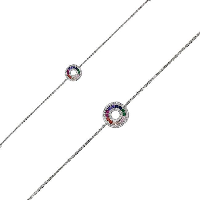 Bratara argint cerc multicolor Thia