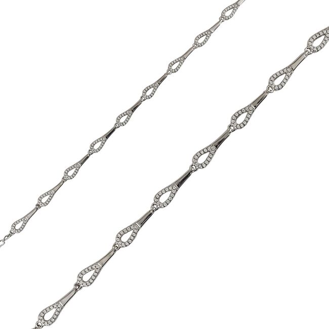 Bratara argint  lacrima cu zirconii albe Thia