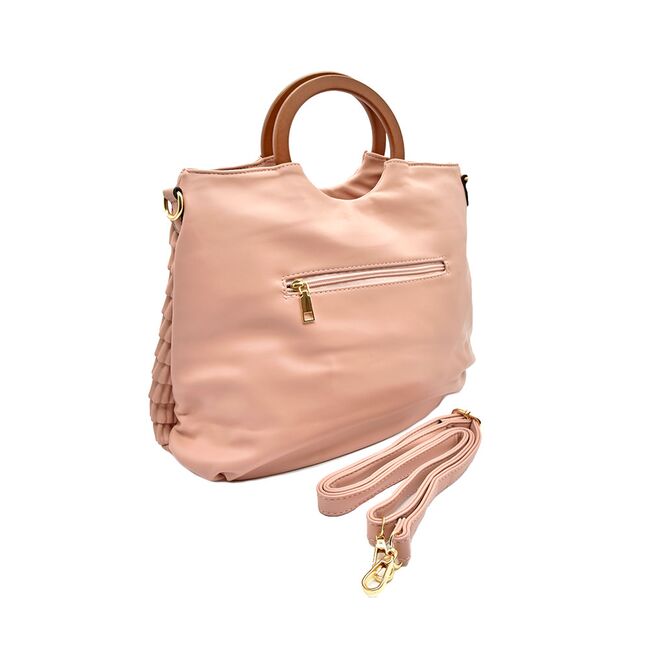 Poseta Vera din piele ecologica roz