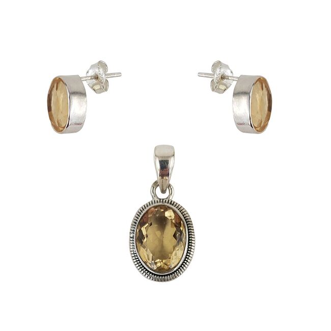 Set argint citrin Kazia