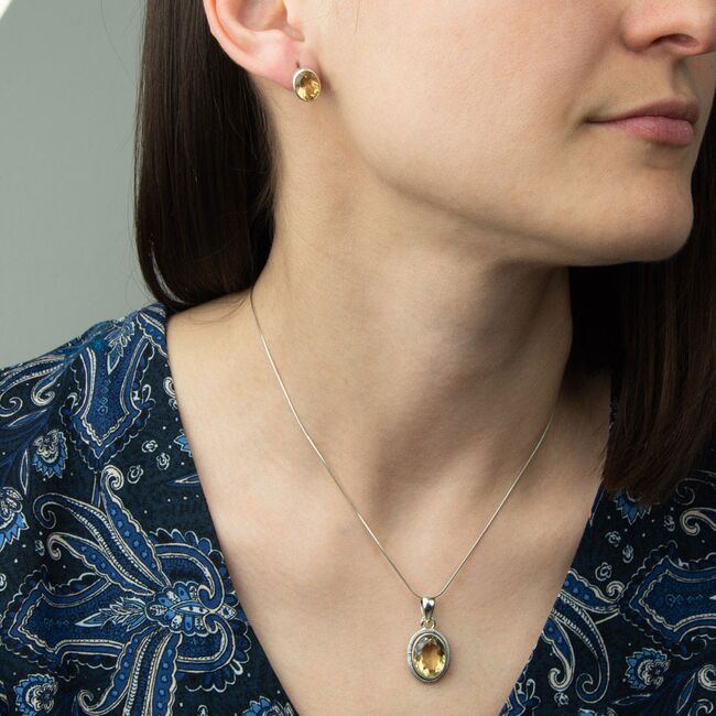 Set argint citrin Kazia