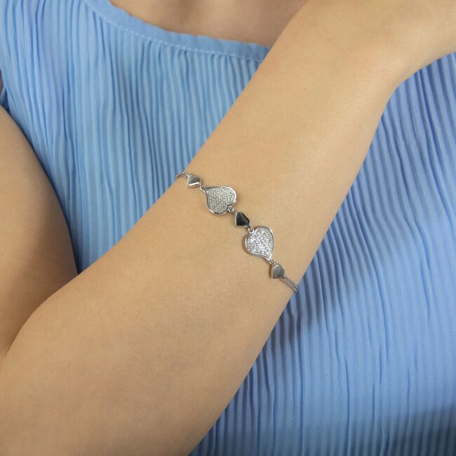 Bratara argint inimioare Giana