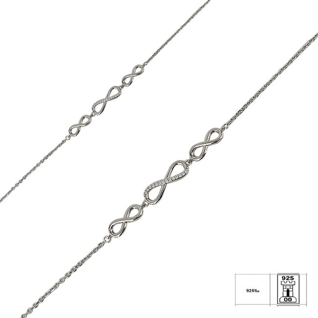 Bratara argint infinit Alaina