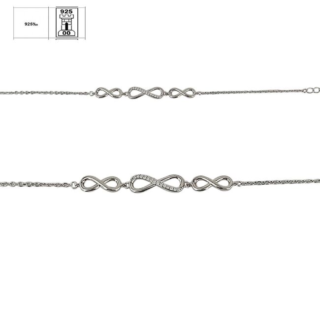 Bratara argint infinit Alaina