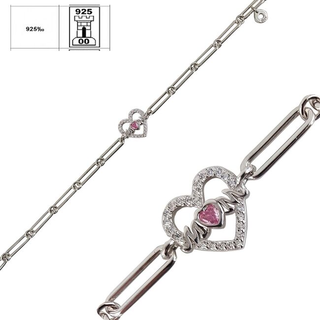 Bratara argint inima Eliana