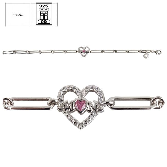 Bratara argint inima Eliana