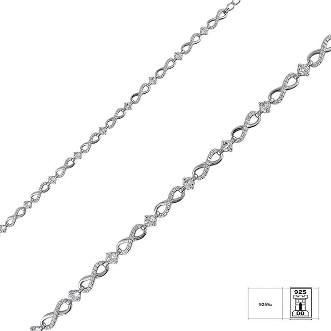 Bratara argint eleganta infinit Estela