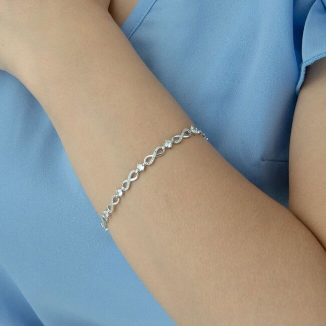 Bratara argint eleganta infinit Estela