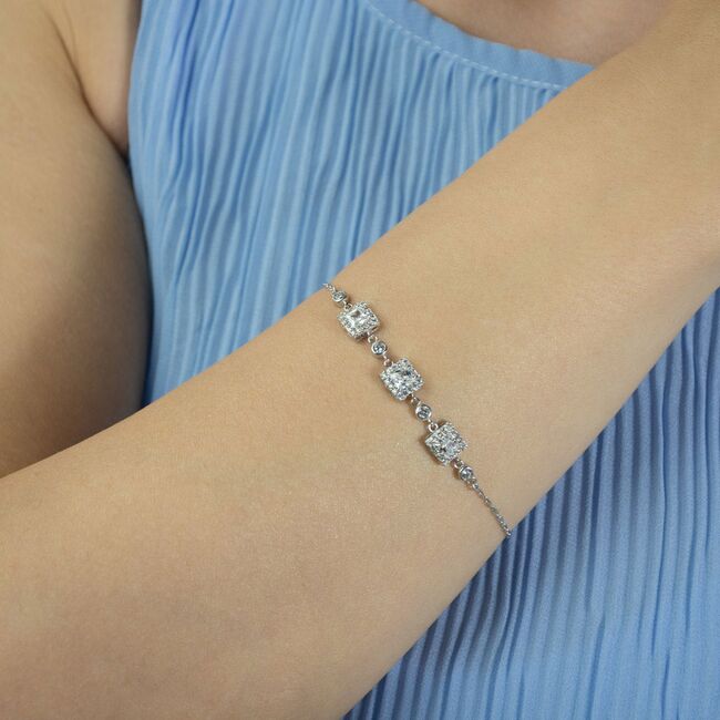 Bratara argint eleganta zirconii patrate Giselle