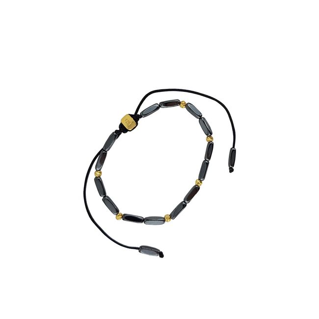 Bratara argint snur cu hematite Kalani