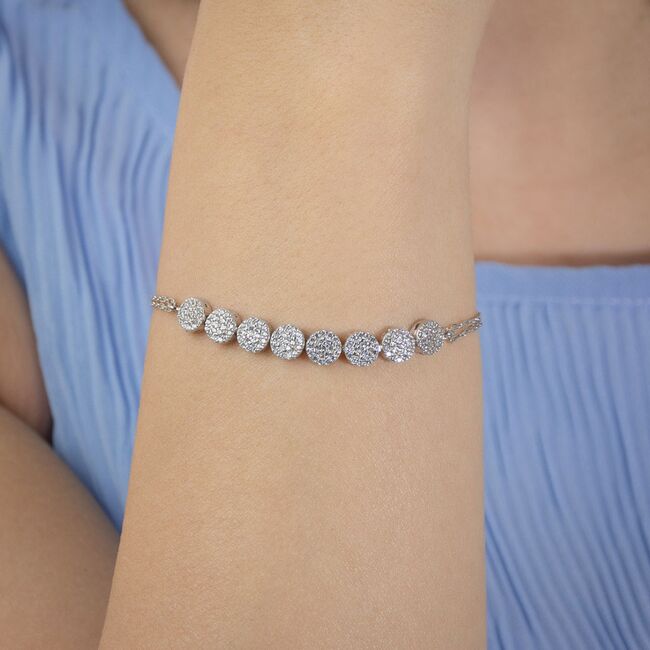 Bratara argint dubla eleganta Natasha