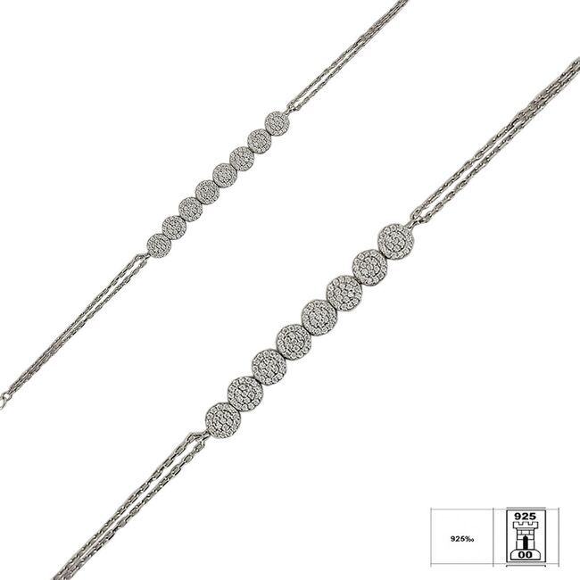 Bratara argint dubla eleganta Natasha