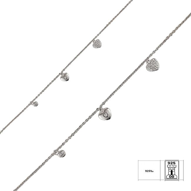 Bratara argint inimioare Nerea