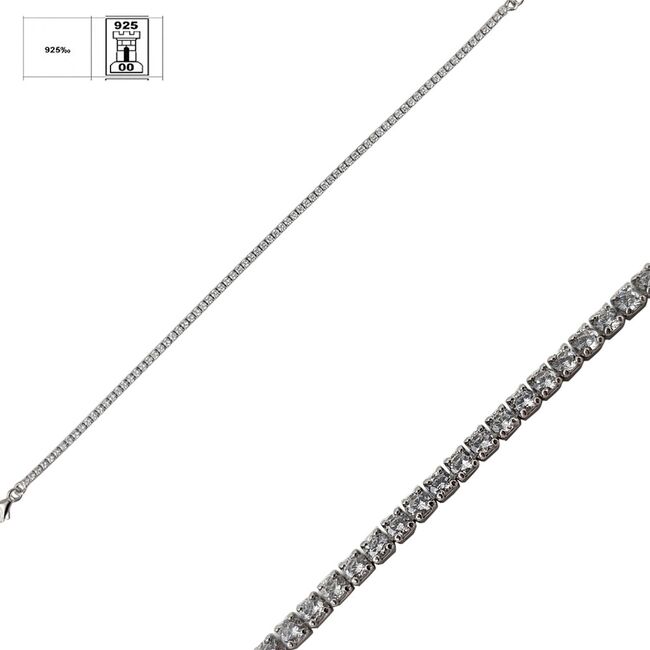 Bratara argint tennis Vanessa