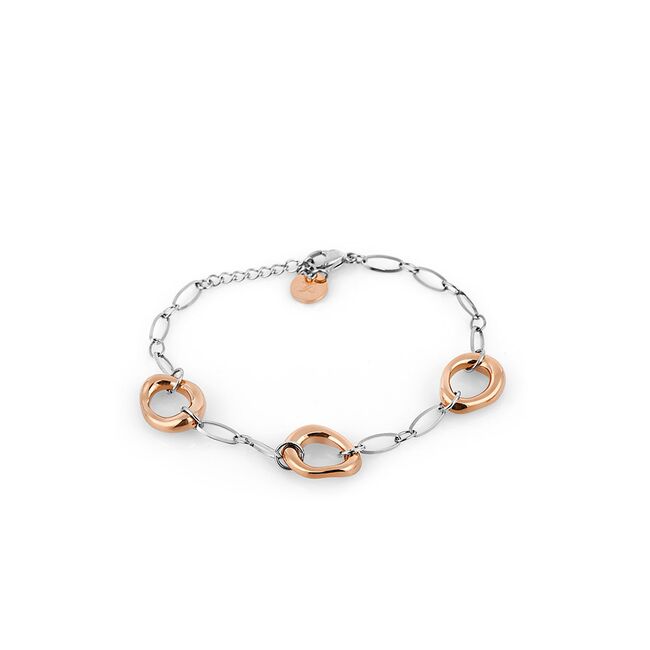 Bratara bicolora, Daniel Klein, pentru dama, din otel inoxidabil, DKJ.3.1022-3