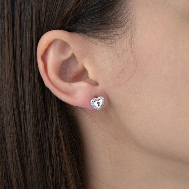 Cercei argint inimioara Eternite