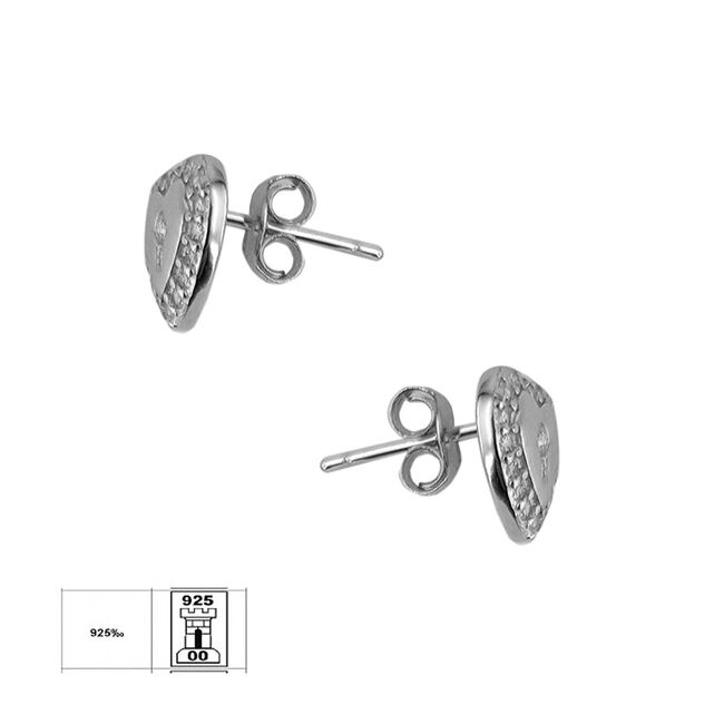 Cercei argint inimioara Eternite