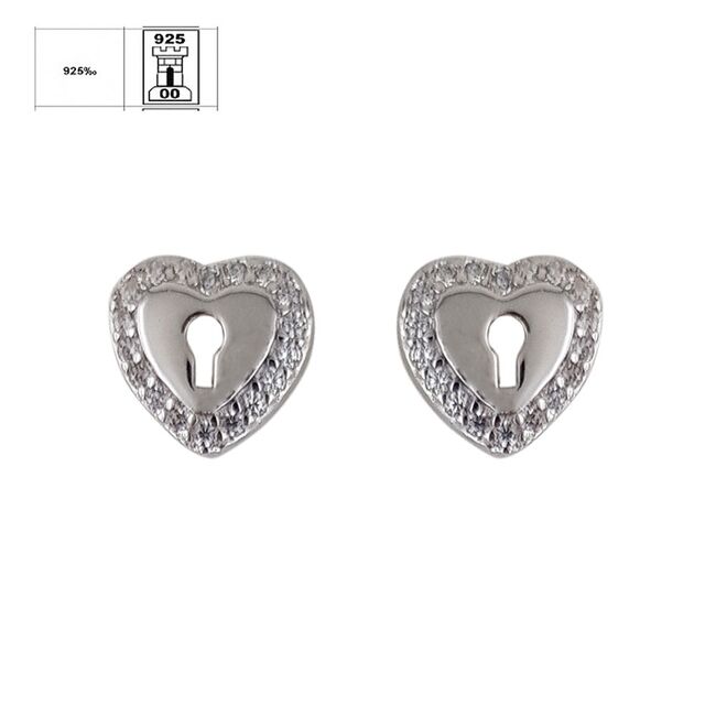 Cercei argint inimioara Eternite