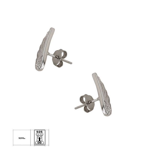 Cercei argint aripi de inger Eden