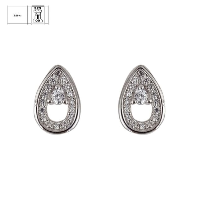 Cercei argint lacrima Leyre