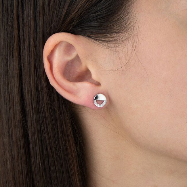 Cercei argint rotunzi Roser