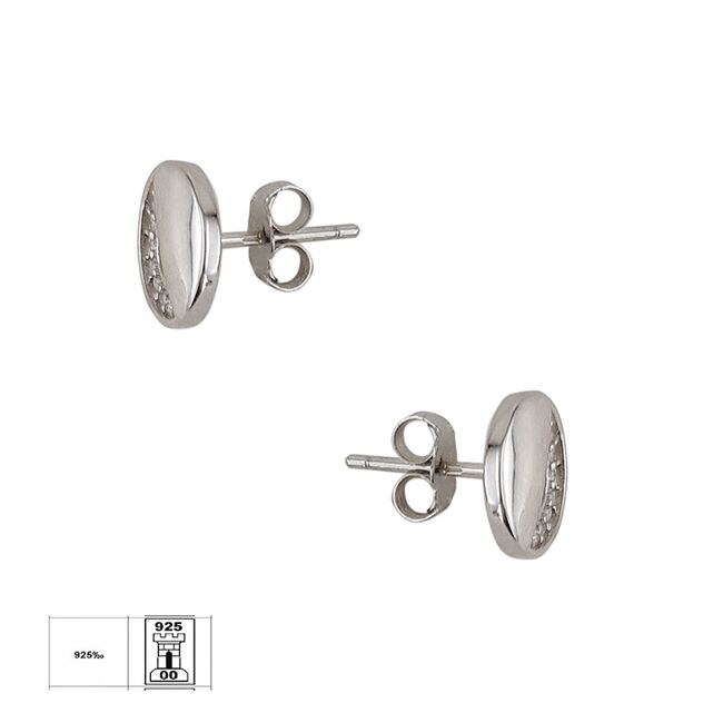 Cercei argint rotunzi Roser