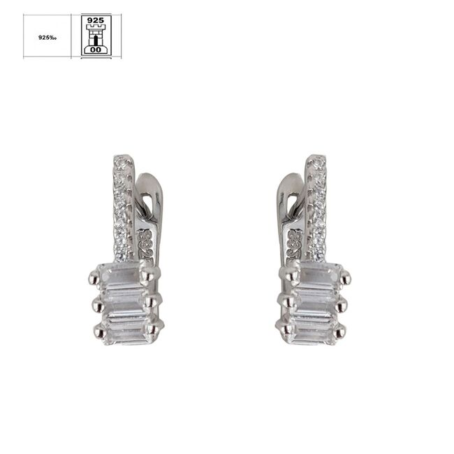 Cercei argint eleganti Salome cu zirconiu