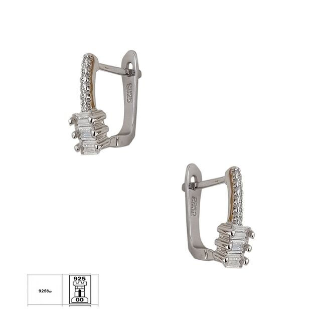 Cercei argint eleganti Salome cu zirconiu