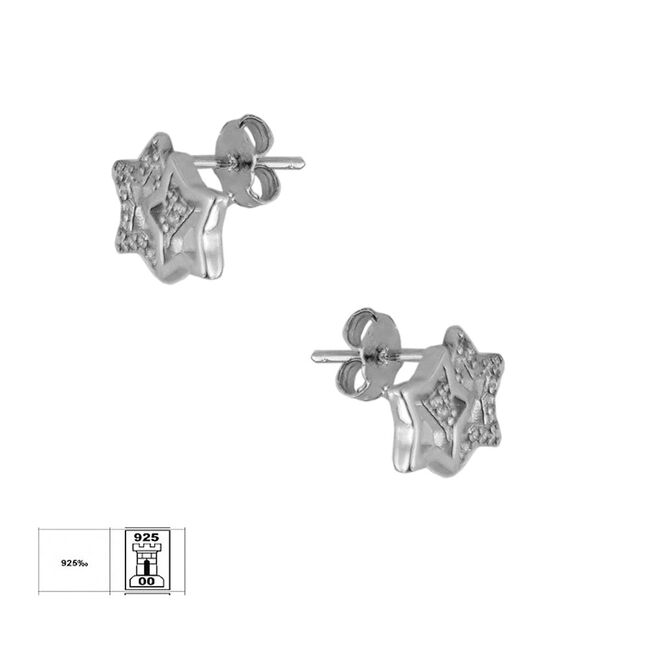 Cercei argint cu stelute Trini