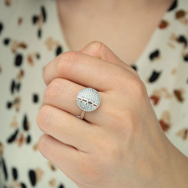 Inel argint rotund Leonor marimea 54