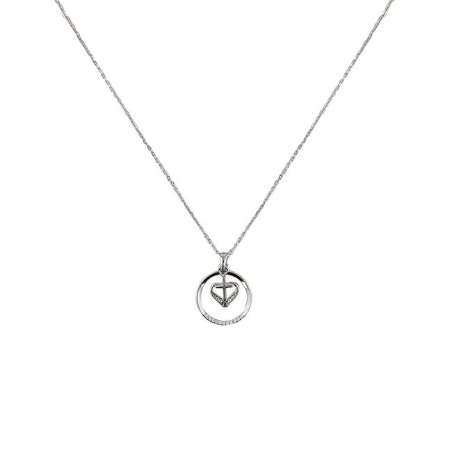 Lant argint cu pandantiv inima