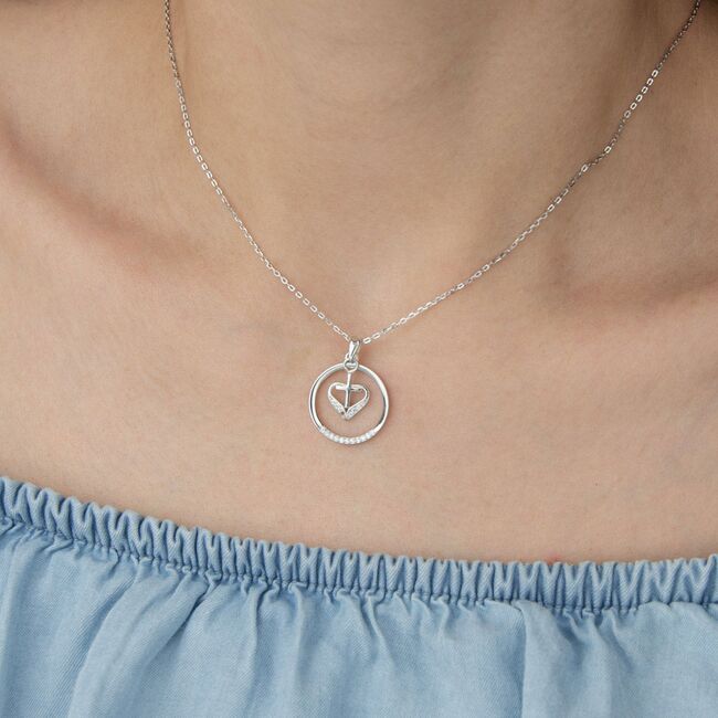 Lant argint cu pandantiv inima