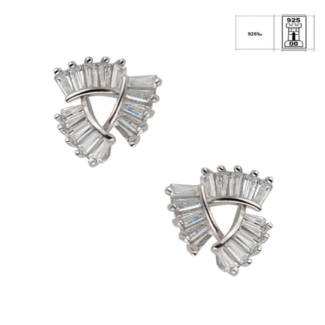 Cercei argint eleganti Elle