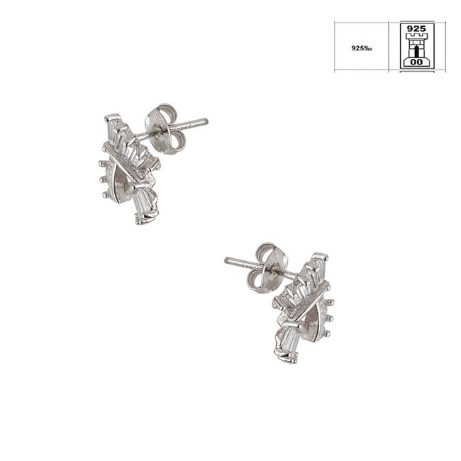 Cercei argint eleganti Elle