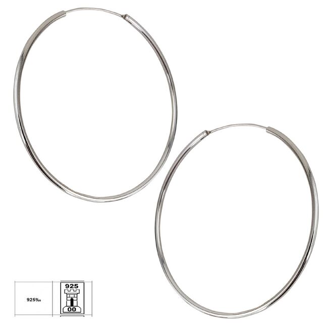 Cercei argint rotunzi Teresia