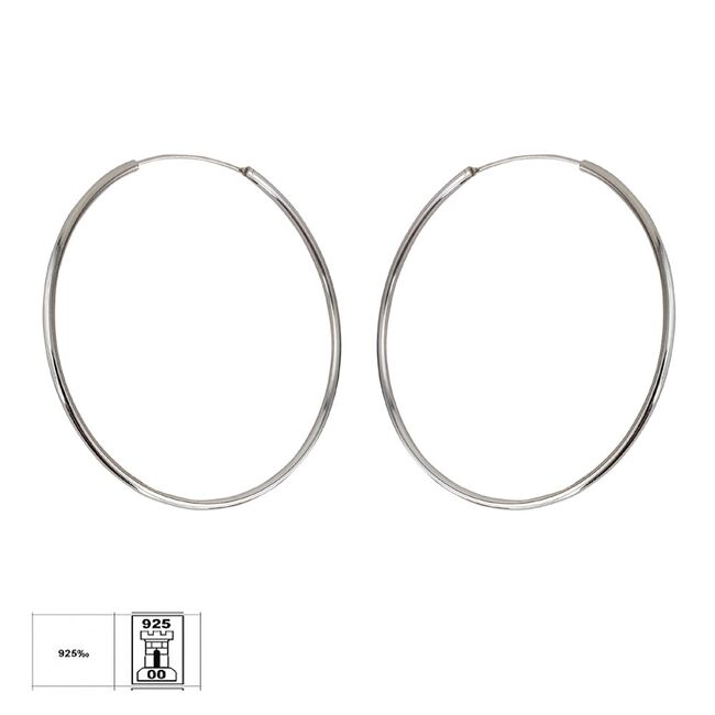 Cercei argint rotunzi Teresia