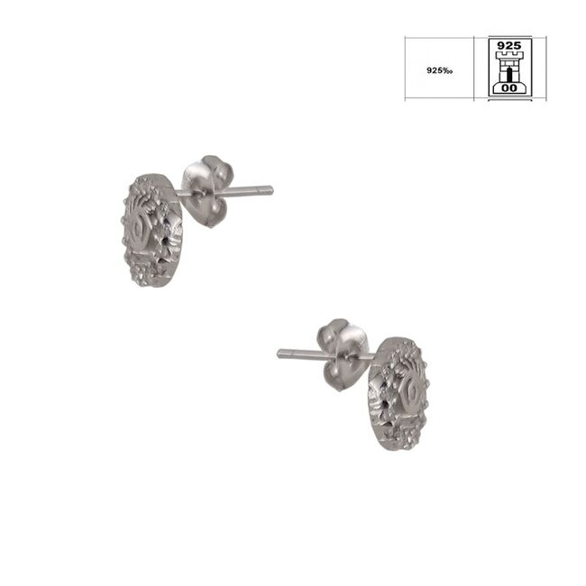 Cercei argint mici Zendi cu zirconiu alb